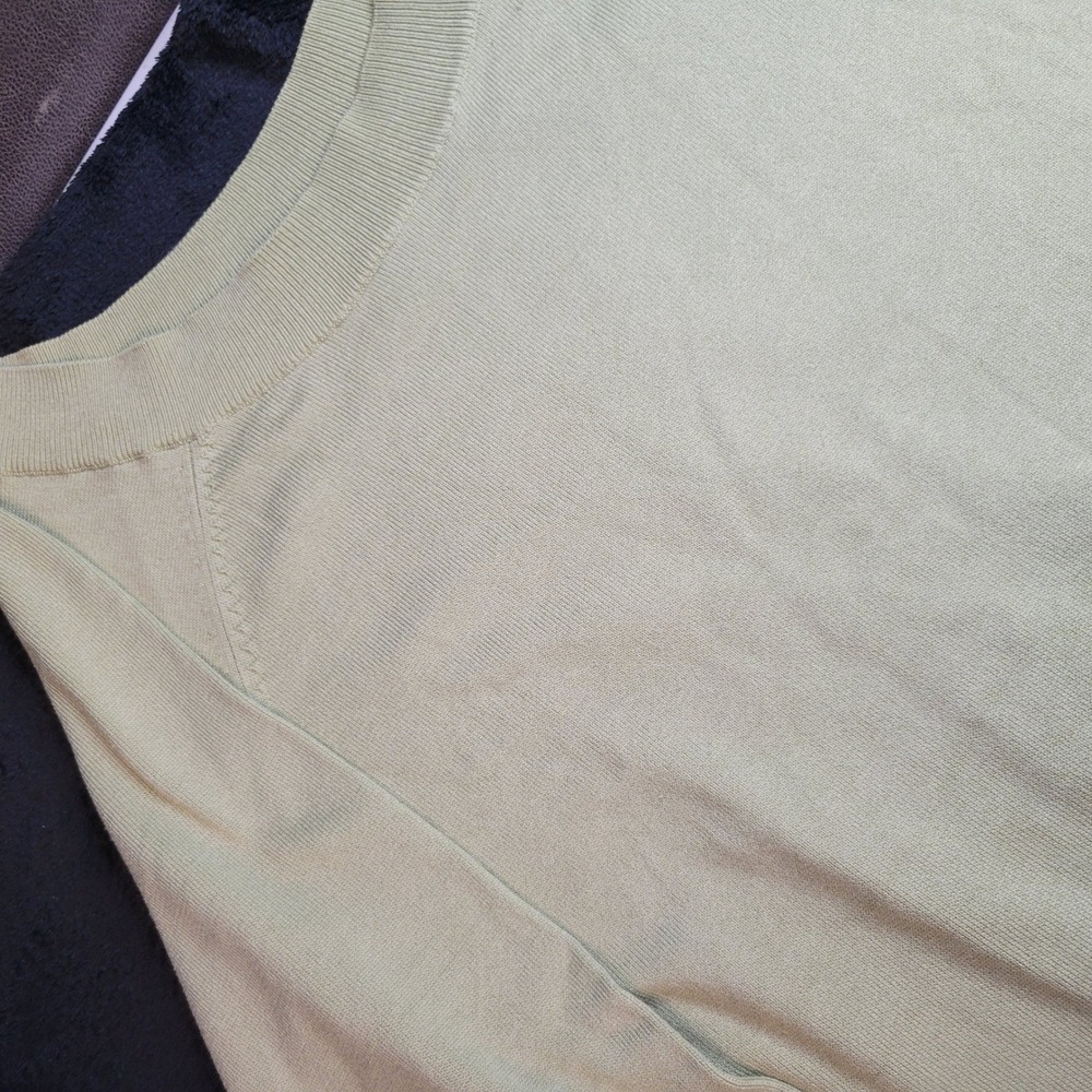 Charter Club Silk Viscose Nylon Blend Knit Sweater Light Green M